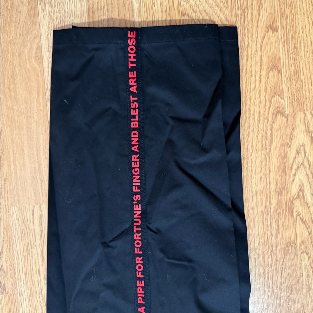 Burberry Black Joggers with Red Stripe - Picture 2 of 11